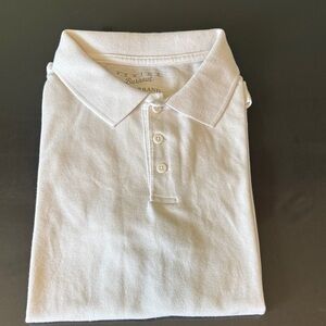 Lucky Brand Venice Burnout Like New White Polo Shirt